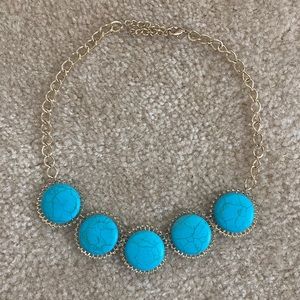 robins egg blue statement necklace